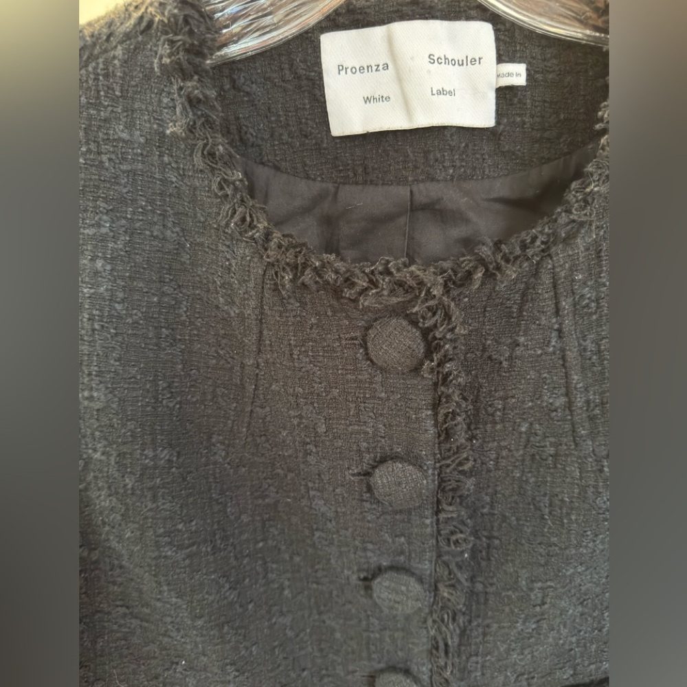 Proenza Schouler Black Textured Cropped Jacket - Picture 12 of 14